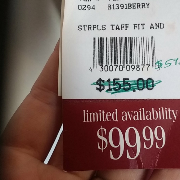 David's Bridal iridescent taffeta gown sz4 NWT - Picture 4 of 7